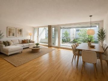 Living space with large balcony