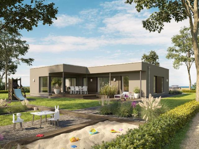 LivingHaus Dein individuelles Traumhaus im Bauhausstil für Kiel Suchsdorf in KFW 55 mit Solartechn
