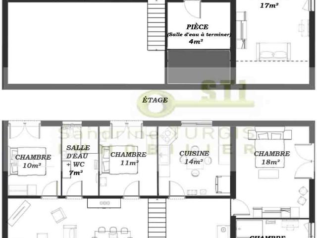 Longère habitable de plain pied sans travaux 156m² Sainte Geneviève des Bois