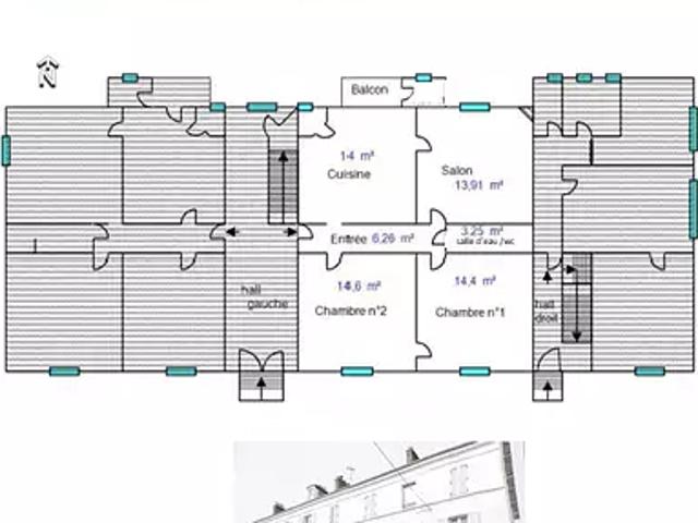 Lons le Saunier 39000 Achat / Vente appartement 3 pièces t3
