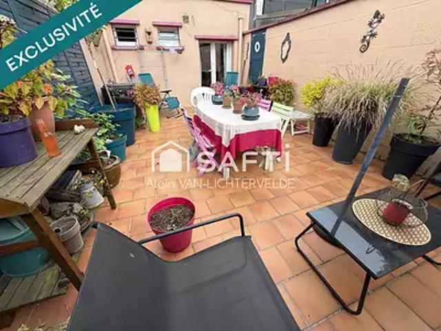 Loos 59120 Achat / Vente maison 5 pièces t5 terrasse