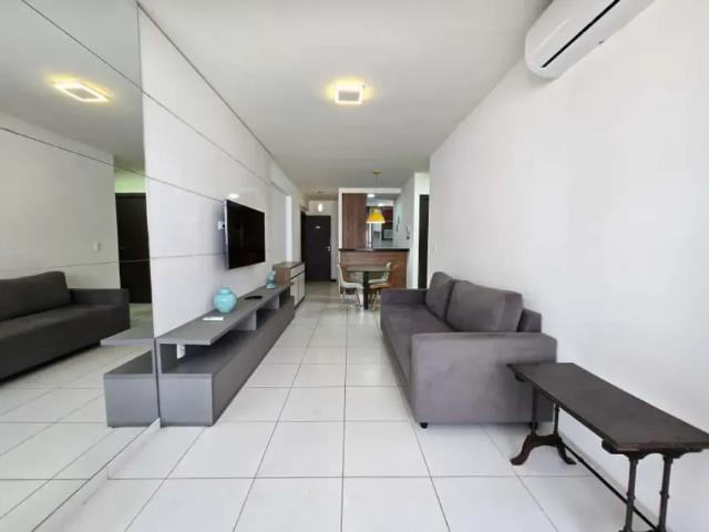 Locação apartamento mobiliado vista mar | peninsula | 02 qts