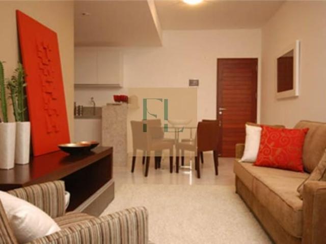 Locação Flat Em Boa Viagem Próximo Praia de 50 M²: 1 Quarto, 1 Sala, 1 Banheiro, Cozinha Americana E