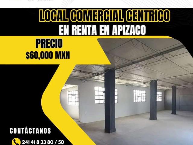 Local centrico en renta en Apizaco