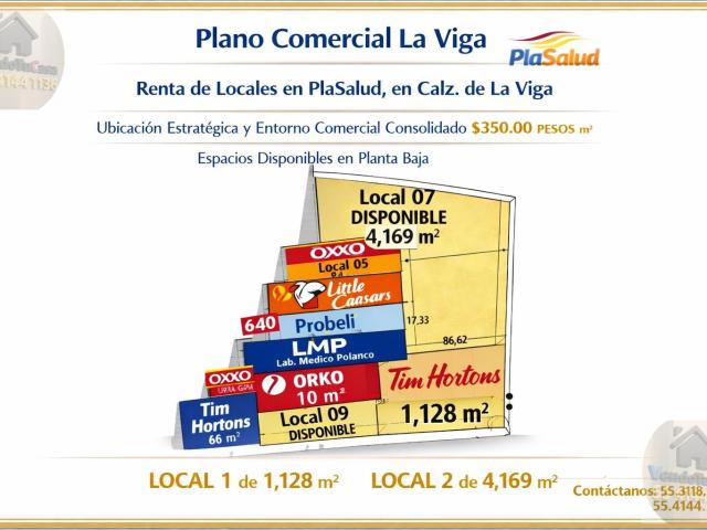 LOCAL COMERCIAL en PLASALUD 1,128 m2 Y 4,169 m2