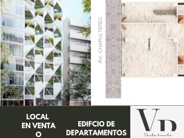 Local en venta o renta en Roma Norte, pb de edificio de departamentos