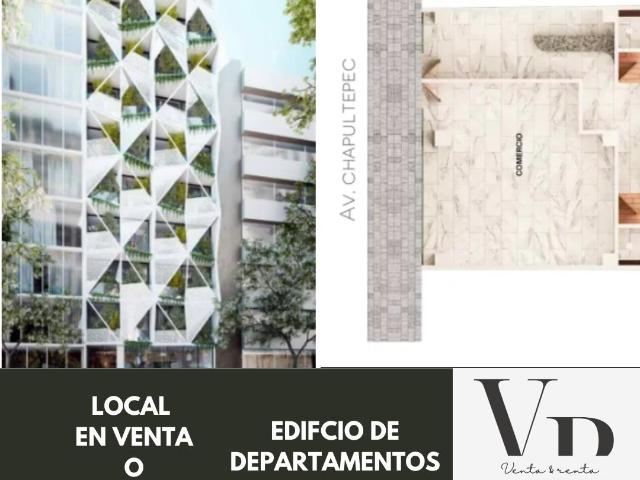 Local en venta o renta en Roma Norte, pb de edificio de departamentos