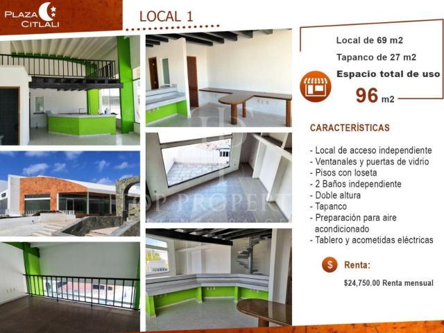 LOCAL EN RENTA, PLAZA CITLALI, BLVD. LUIS DONALDO COLOSIO, CANCUN, QUINTANA ROO