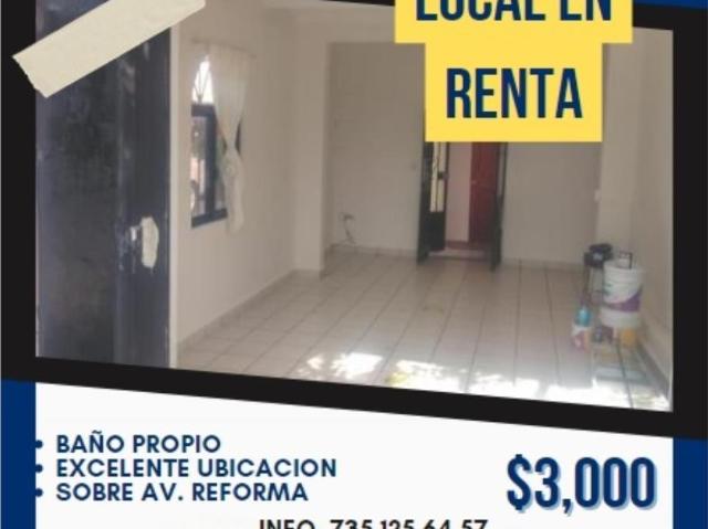 Local en renta en Reforma, Cuautla, Morelos