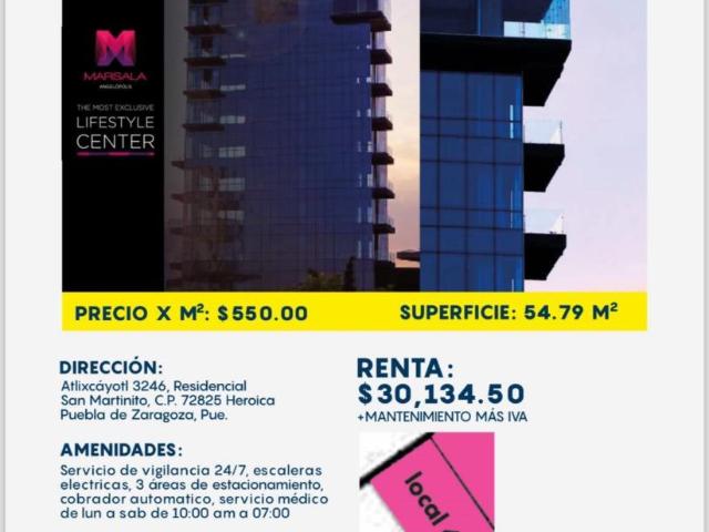 Local en renta en San Martinito, San Andrés Cholula, Puebla