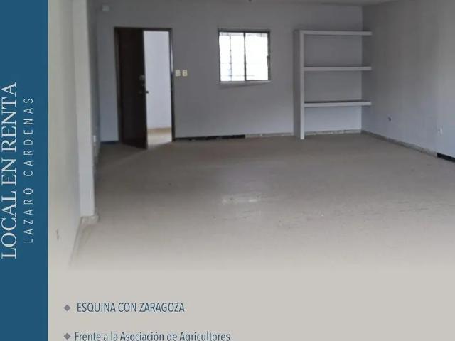 LOCAL EN RENTA LÁZARO CÁRDENAS ESQUINA CON ZARAGOZA