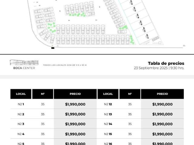 Locales en venta en Frac. La Tampiquera BOCA CENTER