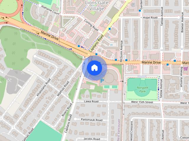 Located at Marine Drive and Lower Capilano Road, International Plaza offers studio, 1, and 2 bedroom homes. Select suite