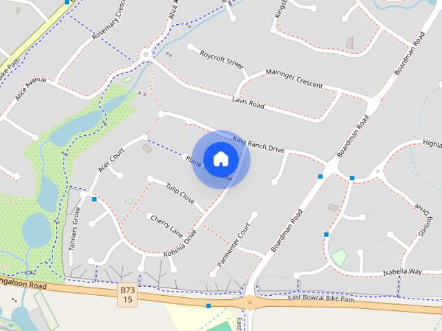Located in a quiet tree lined cul de sac