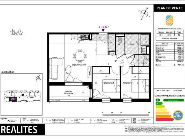 Location T3 63 m² à Fouras 792 ¤ CC /mois