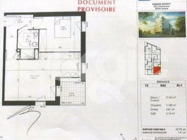 location t2 42 m² amiens 80000