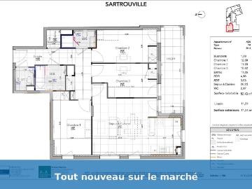 location t4 82 m² sartrouville 78500