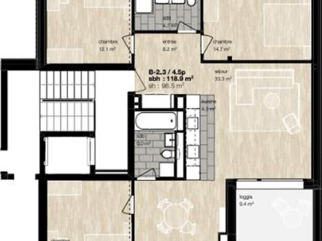 Location à l'année: appartement neuf au coeur du village de Montana