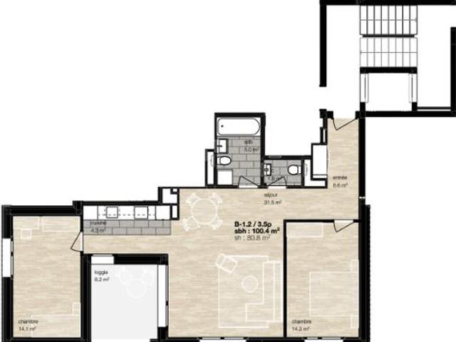 Location à l'année: appartement neuf au coeur du village de Montana