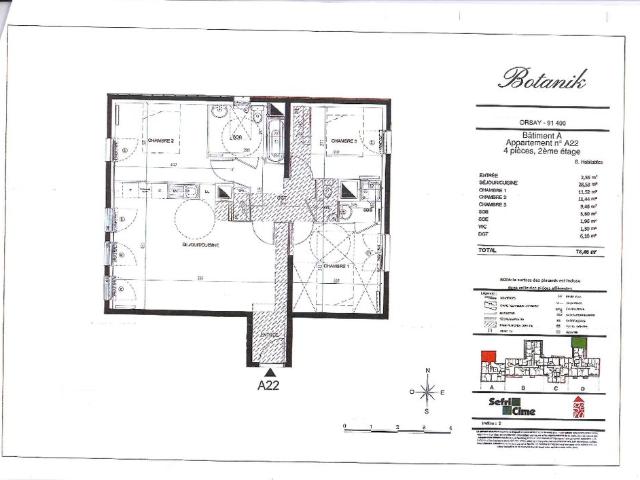 Location Appartement 4 pièces 78m²