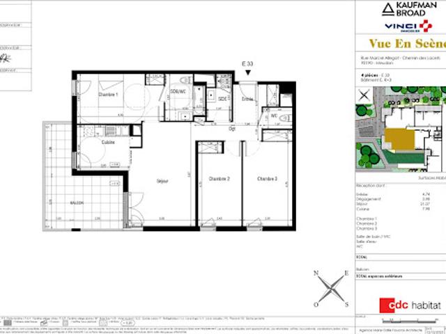Location Appartement 4 pièces 88 m2 Meudon