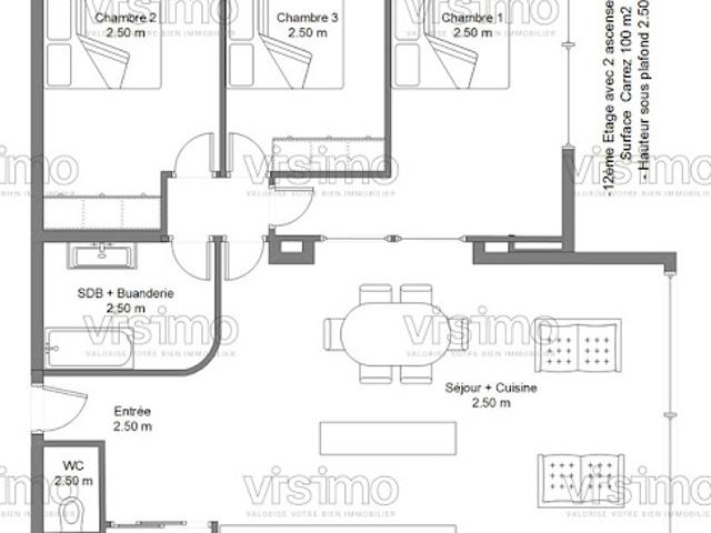 Location Appartement 4 pièces 95 m2 Paris 15ème