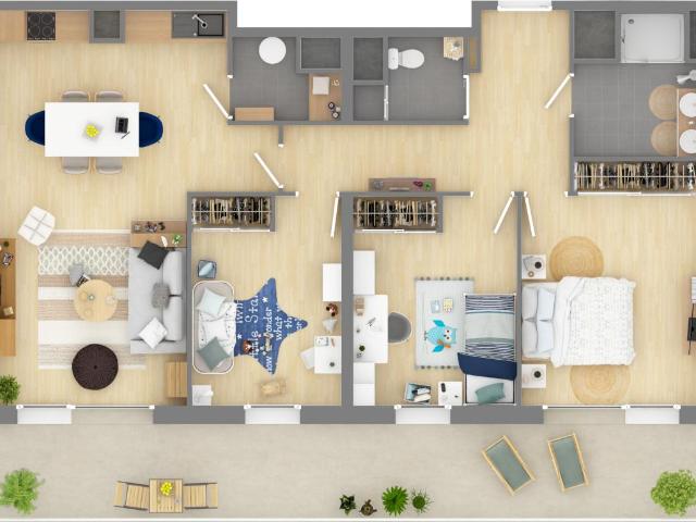 Location appartement 4 pièces CUCQ 84m² à 958.40€/mois CDC Habitat