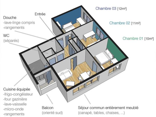 Location appartement 4 pièces Rennes Cleunay 35