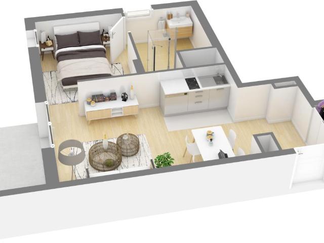 Location appartement 1 pièce BOISSY ST LEGER 37m² à 824.29€/mois CDC Habitat