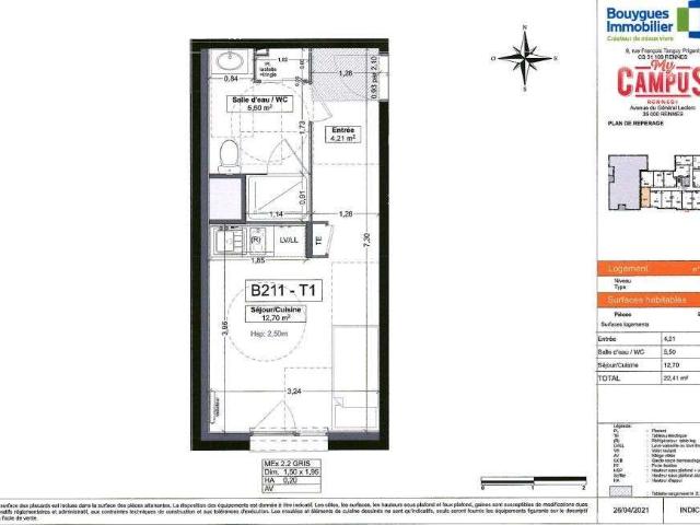 Location appartement 1 pièce Rennes 35