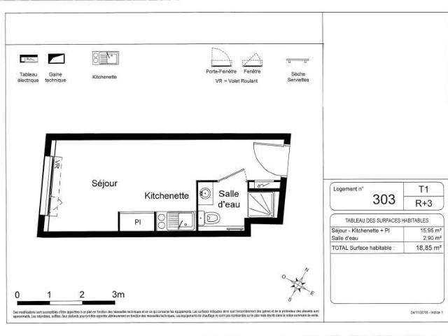 Location Appartement 1 pièce 18m² MONTPELLIER 34000