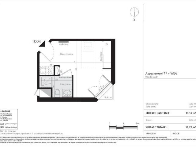 Location Appartement 1 pièce 18m² PESSAC 33600