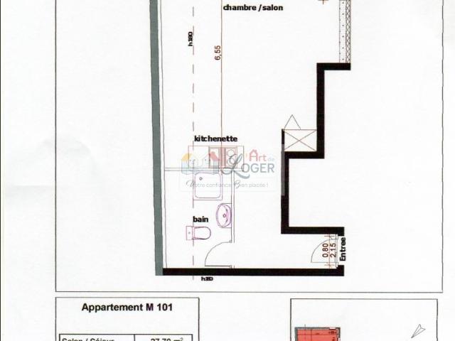 Location Appartement 1 pièce 29m² NANTES 44300