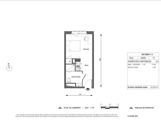 Location Appartement 1 pièce 22m² JOUE LES TOURS 37300