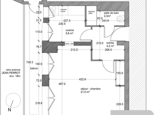 Location Appartement 1 pièce 33m² GRENOBLE 38100