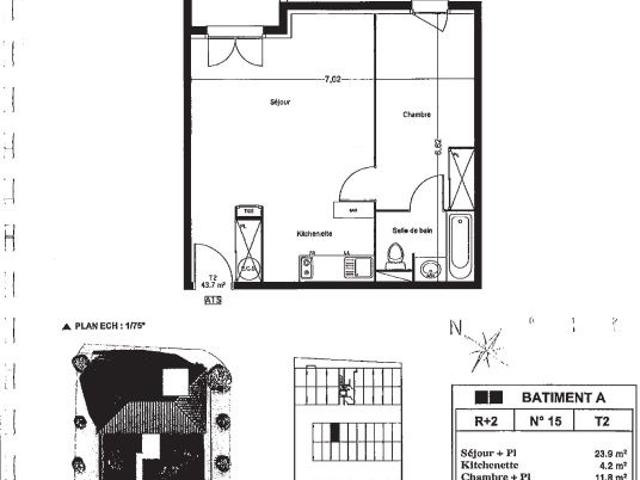 Location Appartement 2 pièces 43m² CHANTELOUP LES VIGNES 78570