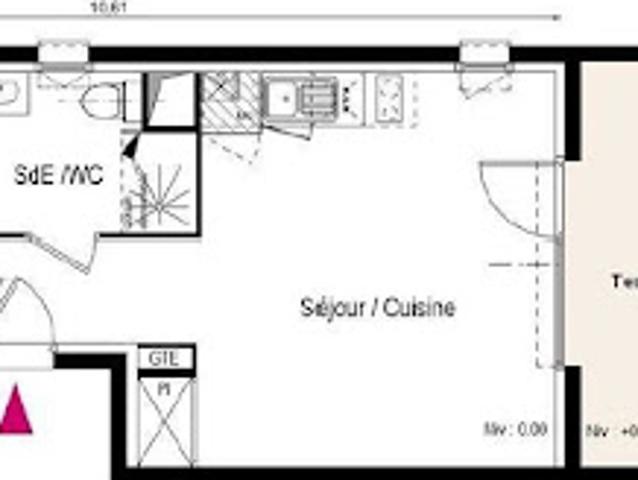 Location Appartement 2 pièces 40.64 m2 Roques