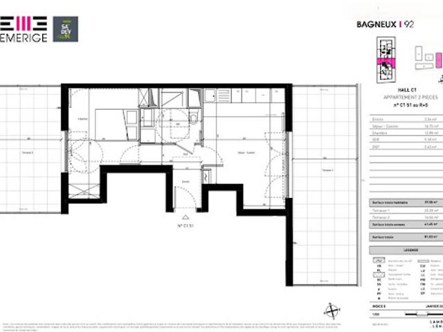 Location Appartement 2 pièces 40 m2 Bagneux