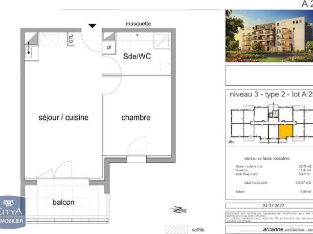 Location Appartement 2 pièces 40m² AVIGNON 84000