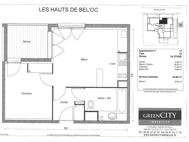 Location Appartement 2 pièces 40m² TOULOUSE 31500