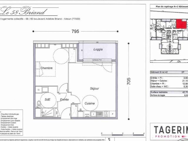 Location Appartement 2 pièces 42m² MELUN 77000