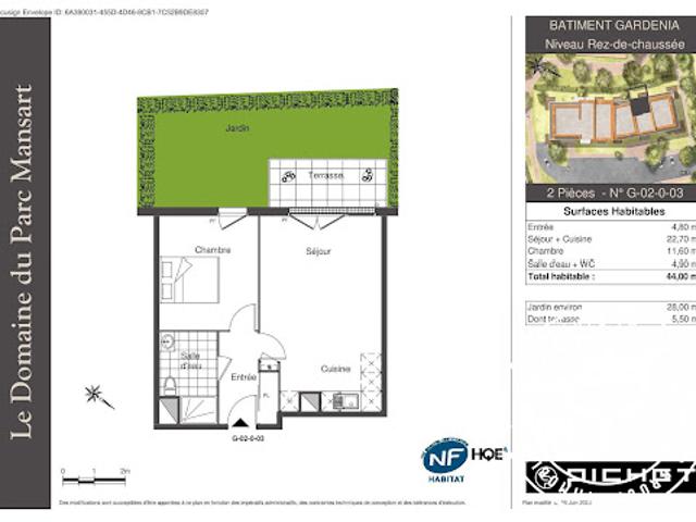 Location Appartement 2 pièces 44 m2 Plaisir