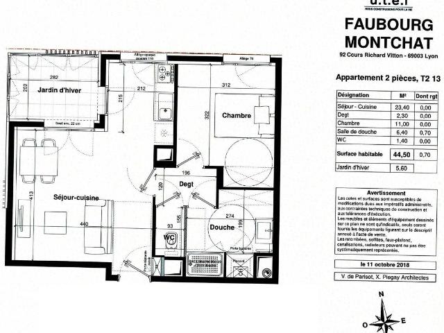 Location appartement 2 pièces 45 m² à Lyon 3 69003