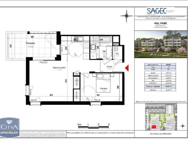 Location Appartement 2 pièces 49m² EVIAN LES BAINS 74500