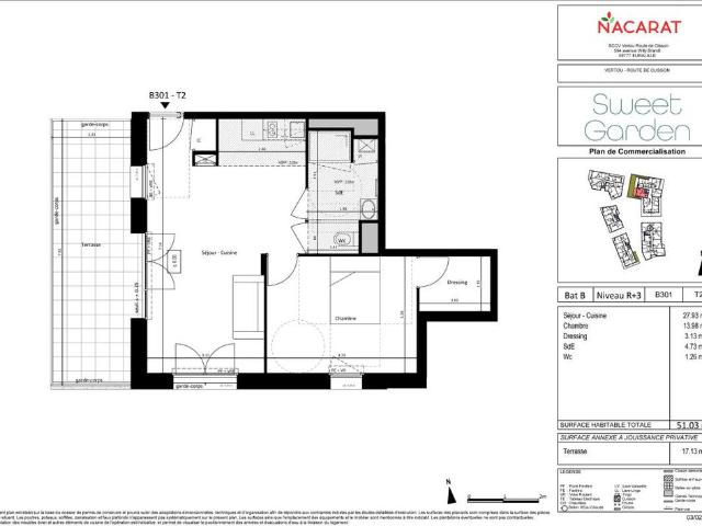 Location Appartement 2 pièces 51m² VERTOU 44120