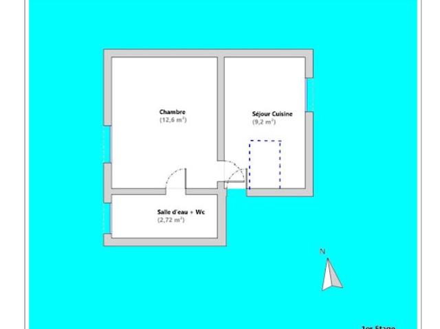 Location Appartement 2 pièces 24.52 m2 Gentilly
