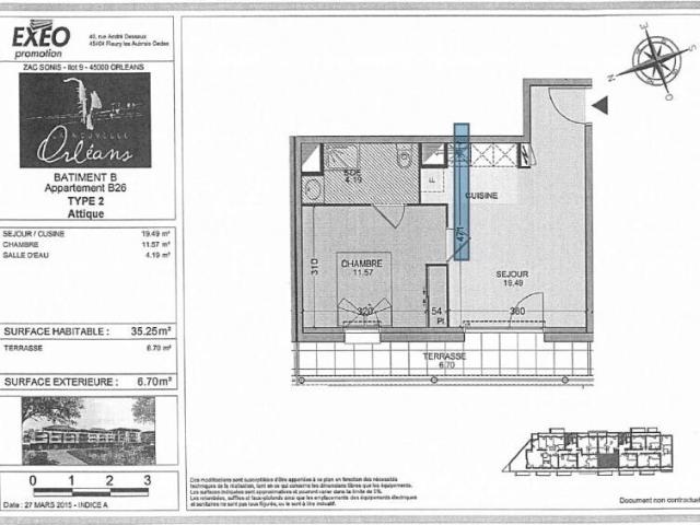 Location Appartement 2 pièces 35m² ORLEANS 45000