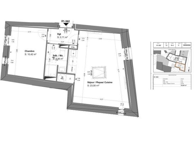 Location Appartement 2 pièces 39m² BEZIERS 34500