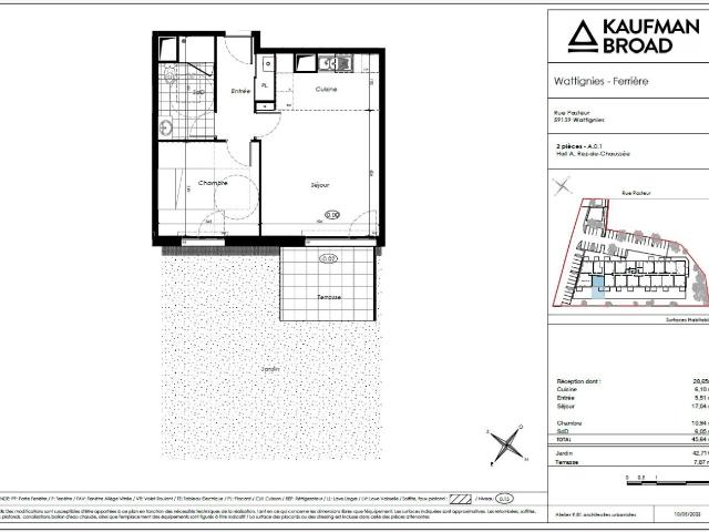 Location appartement 2 pièces WATTIGNIES 46m² à 653.53€/mois CDC Habitat