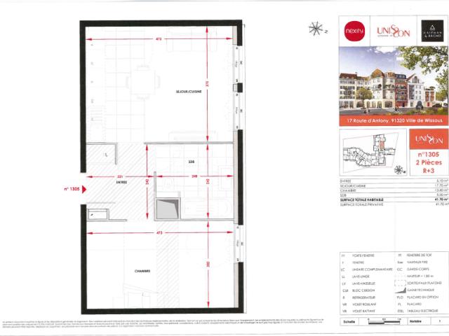 Location appartement 2 pièces WISSOUS 42m² à 973.68€/mois CDC Habitat